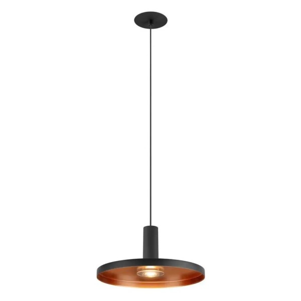 SLV 1010796 Lalu Set Plate 22, Ufo Einbau LED-Hängelampe Flach, DIM, 9.5W, 27/3K, in schwarz/bronze