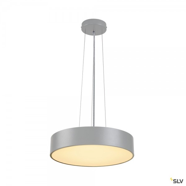 SLV 133814 + 135074 Medo 40, Pendelleuchte, silbergrau, dimmbar L, LED, 31W, 3000K, 2125lm