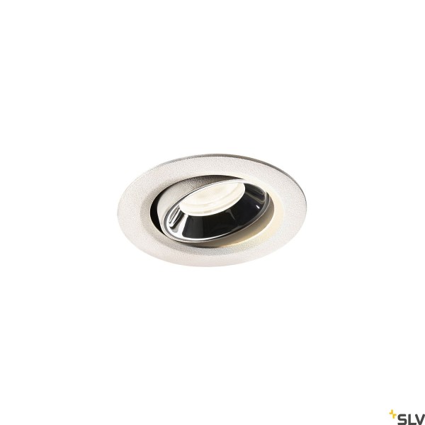 SLV 1005608 Numinos Move XS, Deckeneinbauleuchte, weiß/chrom, LED, 7W, 4000K, 740lm, 55°