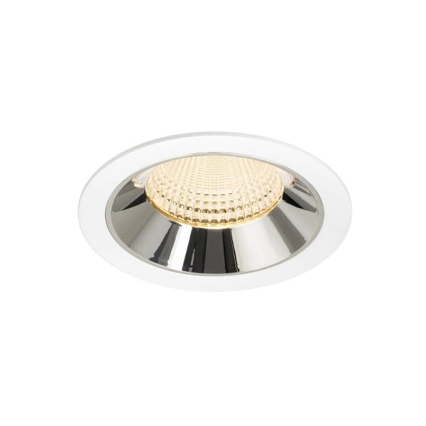 SLV 1009935 Numinos XL, LED-Einbauspot, 24W, 2700K, 3500lm, 55°, in weiß/chrom