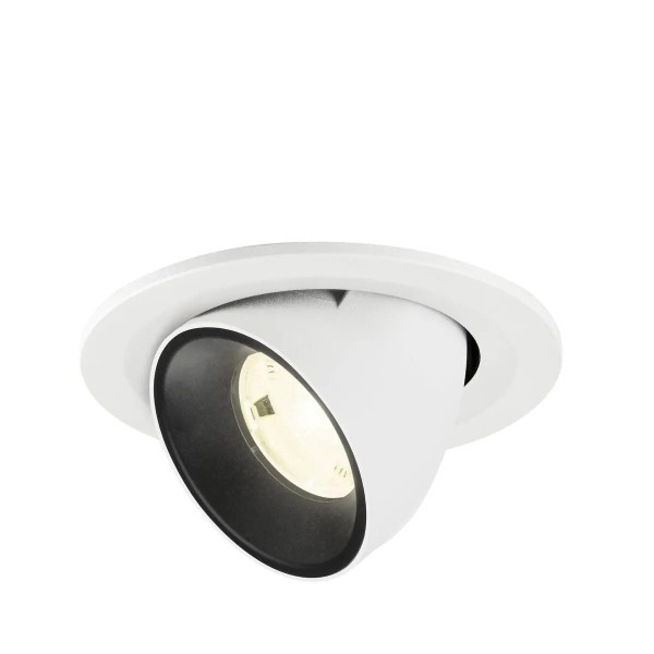 SLV 1009424 Numinos Gimble S, LED-Einbauleuchte, 6.7W, 4000K, 1050lm, 20°, in weiß/schwarz