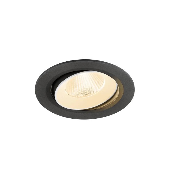 SLV 1009814 Numinos Move L, LED-Einbaustrahler, 17W, 2700K, 2400lm, 40°, in schwarz/weiß