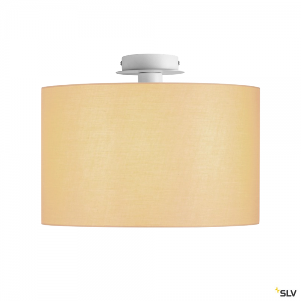 SLV 155551 + 156113 Fenda, Deckenleuchte, weiß/beige, Ø45,5cm, E27, max.60W