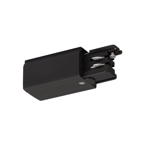 SLV 175040 Einspeiser Erde rechts, S-Track 3-Phasen Schiene Aufbau, in schwarz