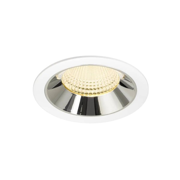 SLV 1009953 Numinos XL, LED-Einbauspot, 24W, 3000K, 3600lm, 55°, in weiß/chrom