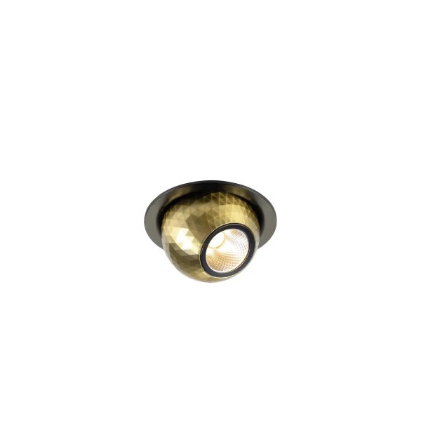 SLV 1010353 Dysko, LED-Einbaustrahler Rund, DIM, 6.4W, 2700K, in schwarz/gold