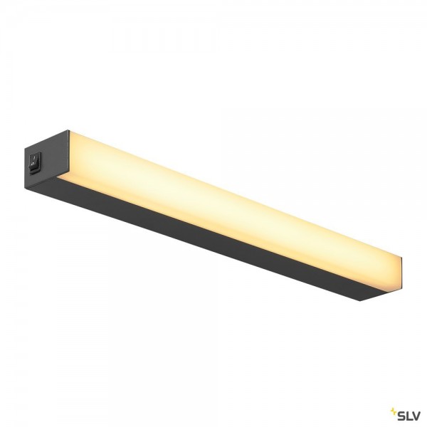 SLV 1001283 Sight 60, Wand- und Deckenleuchte, schwarz, mit Schalter, LED, 20W, 3000K, 1490lm