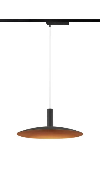 SLV 1010288 Lalu Set Elypse 33, 1-Phasen LED-Hängelampe Scheibe, DIM, 9.5W, 27/3K, schwarz/bronze