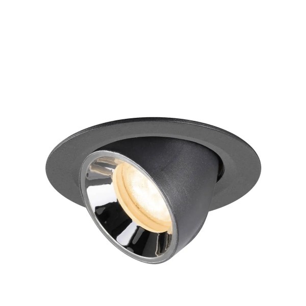 SLV 1010034 Numinos Gimble XS, LED-Einbauleuchte, 6.9W, 2700K, 900lm, 55°, in schwarz/chrom