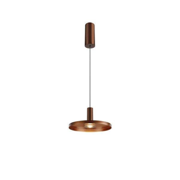 SLV 1007520 Lalu Plate 22, LED Hängeleuchte, bronze, dimmbar, 9.5W, 3000K, 680lm