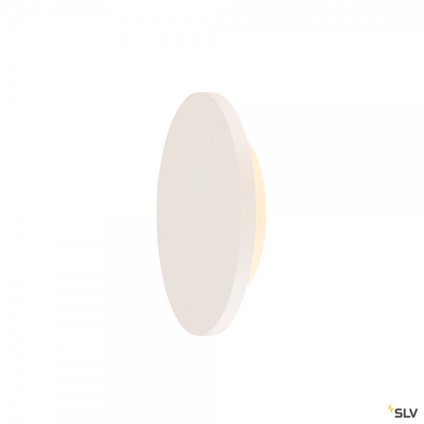 SLV 148091 Plastra Round, Wand und Deckenleuchte, weiß, LED, 7,4W, 3000K, 400lm