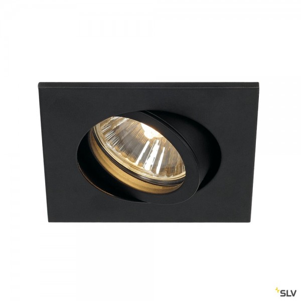 SLV 1001994 New Tria 68, Deckeneinbauleuchte, schwarz, QPAR51, GU10, max.50W