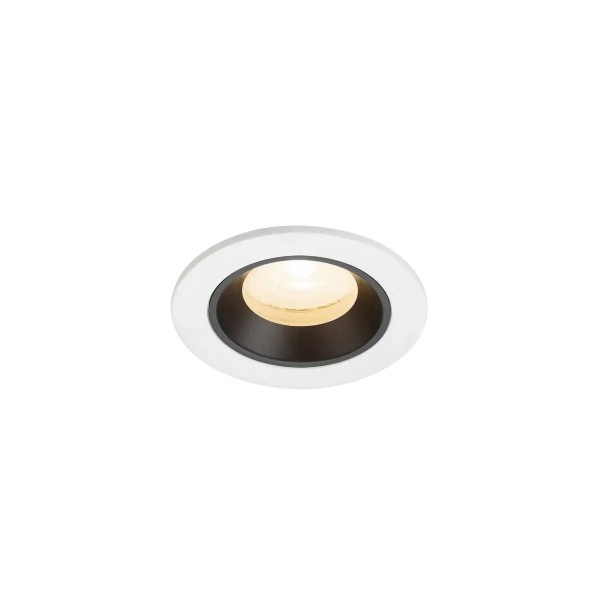 SLV 1009280 Numinos XS, LED-Einbauspot, 6.9W, 2700K, 900lm, 20°, in weiß/schwarz