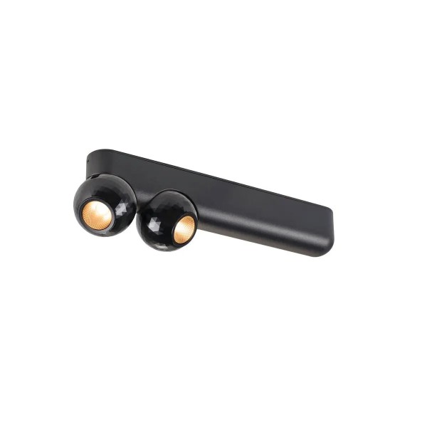 SLV 1010308 Dysko, LED Wand- & Deckenstrahler 2-flammig, dimmbar, 13W, 2700K, in Schwarz