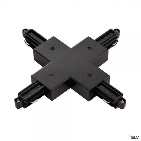 SLV 143160 1 Phasen, Aufbauschiene, X-Verbinder, schwarz