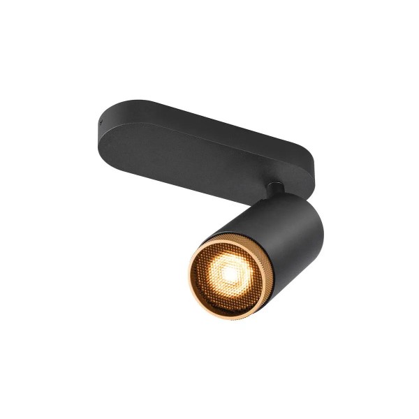 SLV 1009093 Grip! L Single, Deckenstrahler GU10, in schwarz/gold