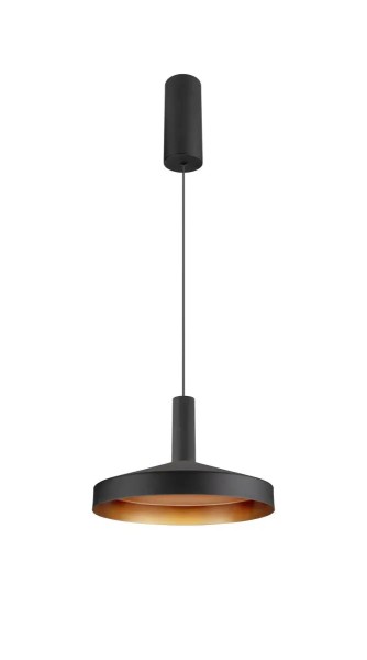 SLV 1010287 Lalu Set Terta 24, LED-Hängelampe Flach Rund, DIM, 9.5W, CCT 27/3K, in schwarz/bronze