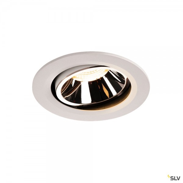 SLV 1003669 Numinos Move L, Deckeneinbauleuchte, weiß/chrom, LED, 25,41W, 3000K, 2200lm, 55°