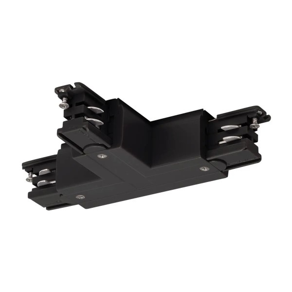 SLV 175140 T-Verbinder Erde rechts, S-Track 3-Phasen Schiene Aufbau, in schwarz