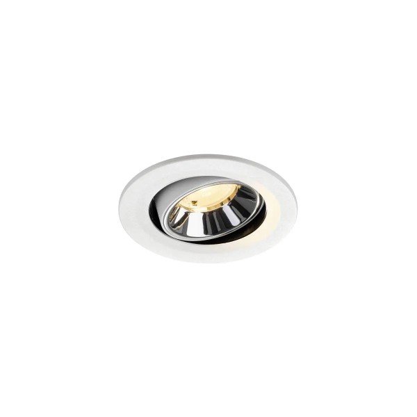 SLV 1009519 Numinos Move S, LED-Einbaustrahler, 6.7W, 3000K, 1050lm, 40°, in weiß/chrom