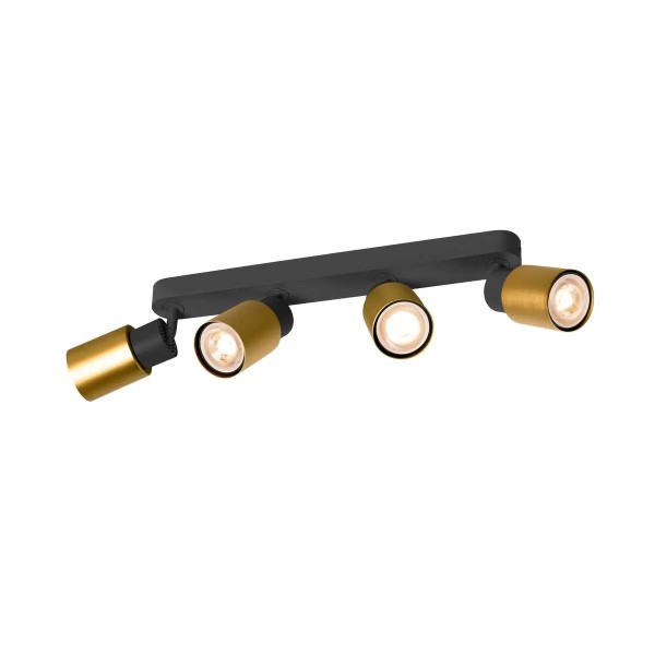 SLV 1008345 Puri 2.0 Tube, Strahler 4-flammig, GU10, in schwarz/gold