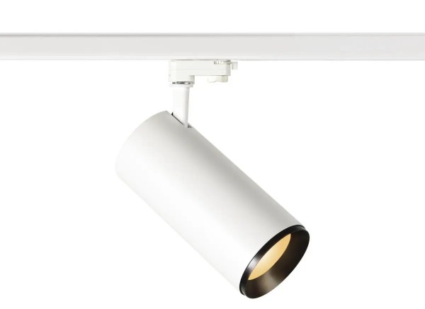 SLV 1005728 Numinos XL, 3-Phasen LED-Strahler, dimmbar, 28W, 2700K, 3150lm, 60°, in weiß/schwarz