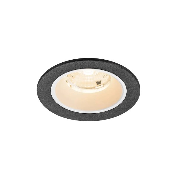 SLV 1009440 Numinos S, LED-Einbauspot, 6.7W, 2700K, 1000lm, 55°, in schwarz/weiß
