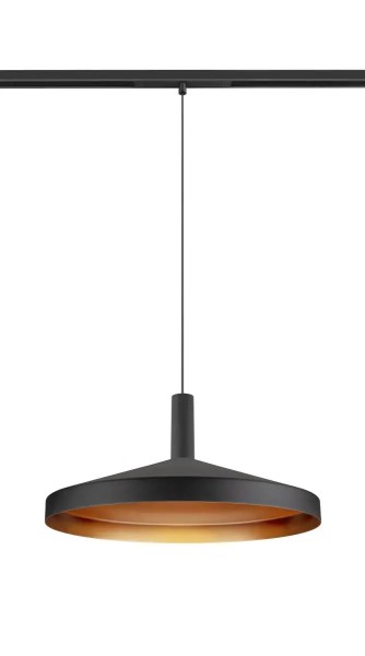 SLV 1010289 Lalu Set Terta 36, 48V LED-Hängelampe Flach Rund, DALI, 9W, CCT 27/3K, in schwarz/bronze