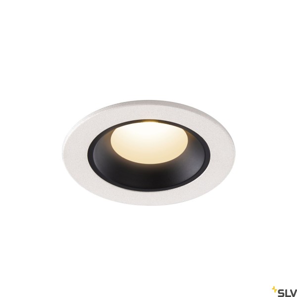 SLV 1005526 Numinos XS, Deckeneinbauleuchte, weiß/schwarz, IP44, LED, 7W, 3000K, 700lm, 20°