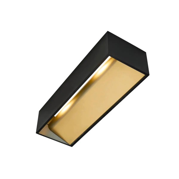 SLV 1011865 Logs In L, Eckige LED-Wandleuchte, DALI, 20W, 3000K, in Schwarz/Gold