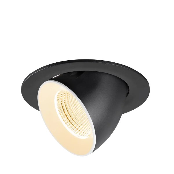 SLV 1009710 Numinos Gimble L, LED-Einbauleuchte, 17W, 2700K, 2400lm, 55°, in schwarz/weiß