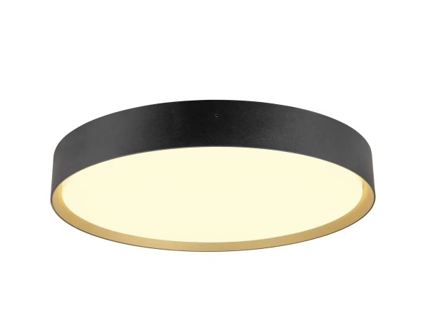 SLV 1008924 Decona 42, LED-Deckenleuchte IP44, DIM, 23W, CCT 3/4K, in schwarz/gold