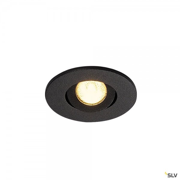 SLV 113970 New Tria 45, Einbauleuchte, schwarz, IP44, LED, 3.4W, 3000K, 190lm, 30°