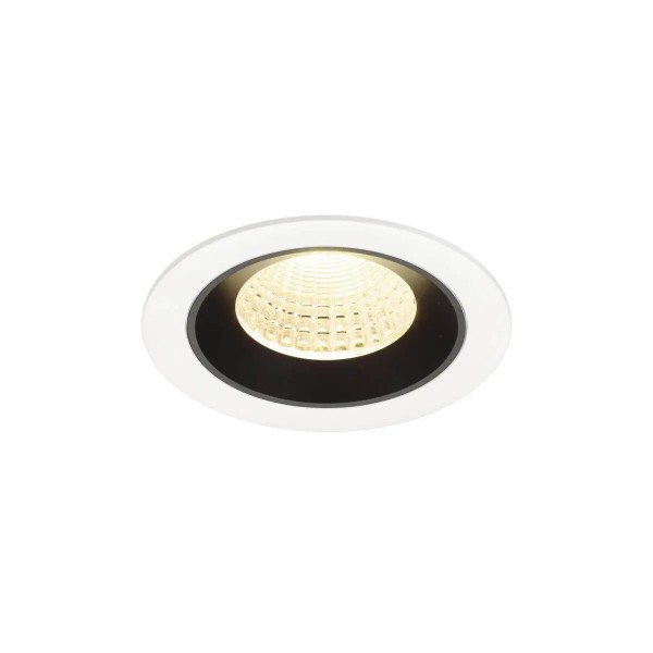 SLV 1009628 Numinos M, LED-Einbauspot, 12W, 3000K, 1800lm, 55°, in weiß/schwarz