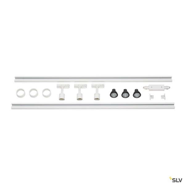 SLV 143191 Puri Set, 1 Phasen, Strahler, weiß, QPAR51, LED GU10, max.3x4W