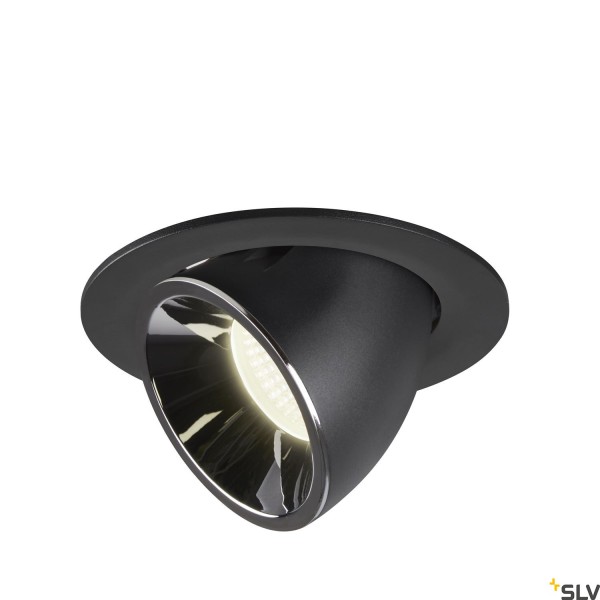 SLV 1006019 Numinos Gimble L, Deckeneinbauleuchte, schwarz/chrom, LED, 25,4W, 4000K, 2350lm, 55°