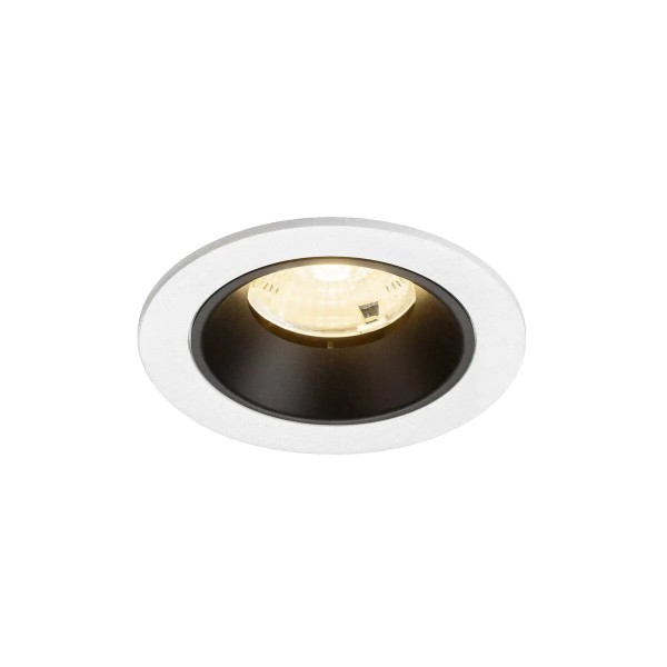 SLV 1009466 Numinos S, LED-Einbauspot, 6.7W, 3000K, 1050lm, 55°, in weiß/schwarz