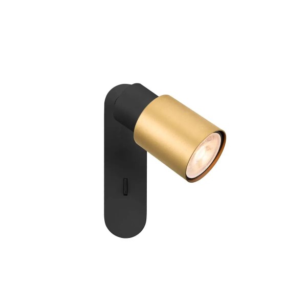SLV 1008297 Puri 2.0 Tube, Strahler mit Schalter, GU10, in schwarz/gold