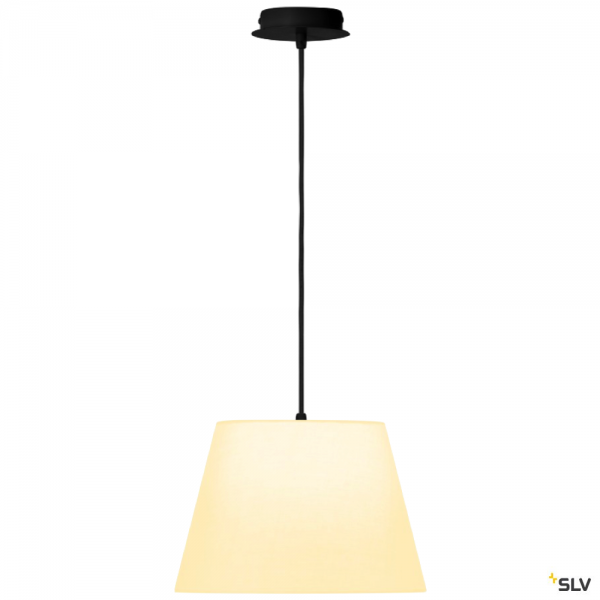 SLV 155560 + 156161 Fenda, Pendelleuchte, schwarz/weiß, Ø30cm, E27, max.60W
