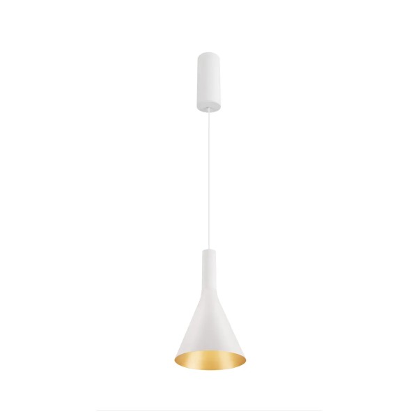 SLV 1007519 Lalu Cone 15, LED Hängeleuchte, weiß, gold, dimmbar, 9.5W, 3000K, 680lm