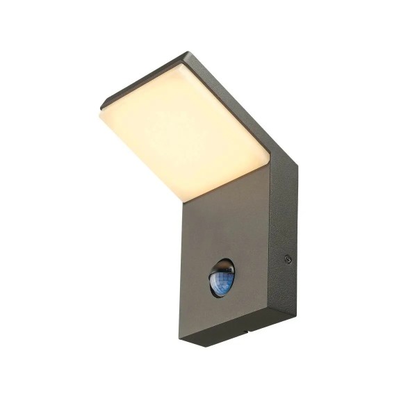 SLV 1011573 Ordi, Sensor LED-Wandleuchte Eckig, IP54, 6W, 27/3K, in Anthrazit