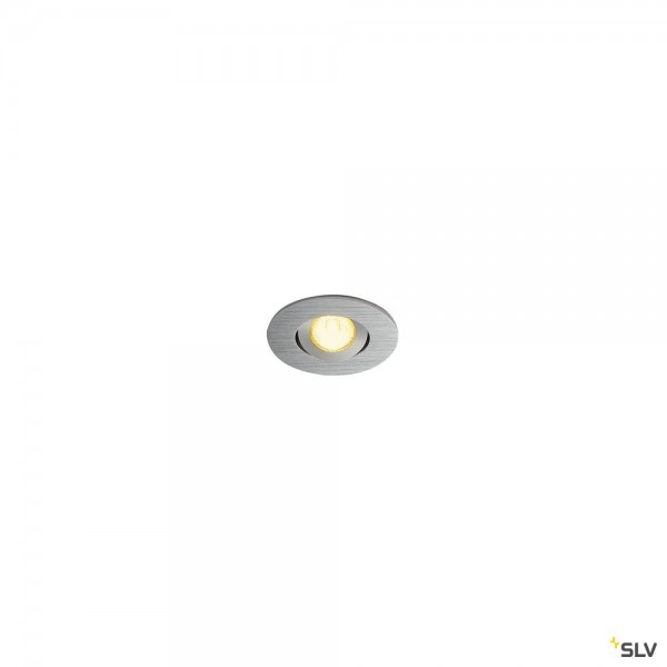 SLV 113976 New Tria 45, Einbauleuchte, alu gebürstet, IP44, LED, 3.4W, 3000K, 190lm, 30°