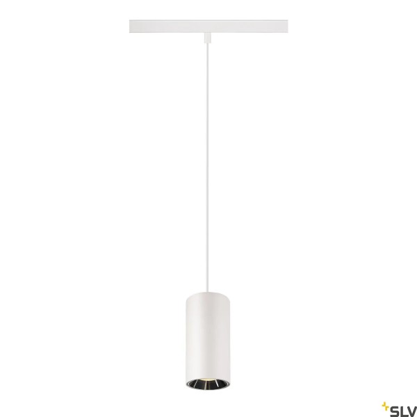 SLV 1006848 Numinos S, 48V Track, Pendelleuchte, weiß/chrom, Dali, LED, 16W, 3000K, 1050lm, 55°