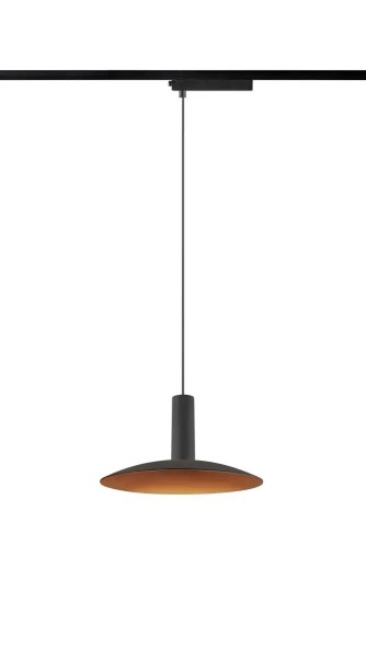 SLV 1010798 Lalu Set Elypse 22, 1-Phasen LED-Hängelampe Scheibe, DIM, 9.5W, 27/3K, schwarz/bronze
