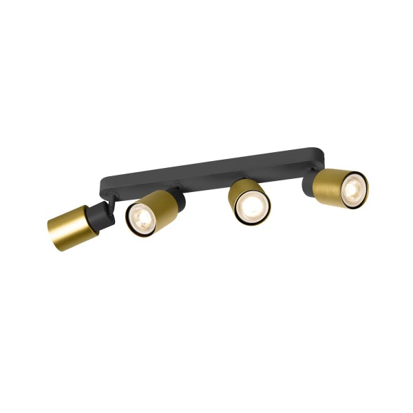 SLV 1008345 Puri 2.0 Tube, Strahler 4-flammig, GU10, in schwarz/gold