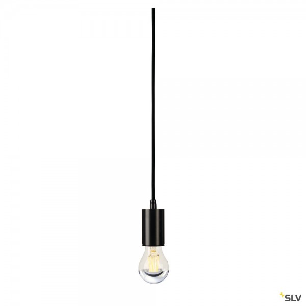 SLV 132690 Fitu, Pendelleuchte, 500cm, schwarz, ohne Rosette, E27, max.60W