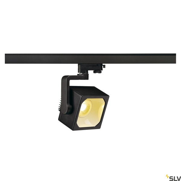 SLV 152750 Euro Cube, 3 Phasen, Strahler, schwarz, LED, 26W, 3000K, 2470lm, 60°