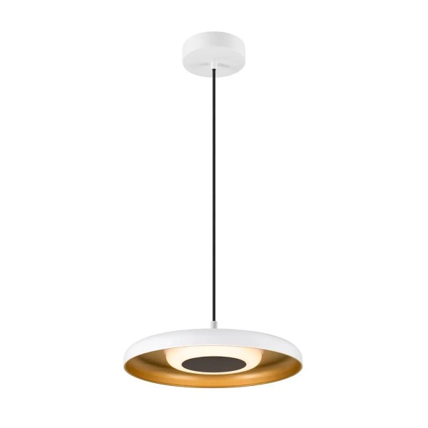 SLV 1010366 Motuna, LED-Hängeleuchte Up/Down Rund, dimmbar, 10W, 2700K, in Weiß/Gold