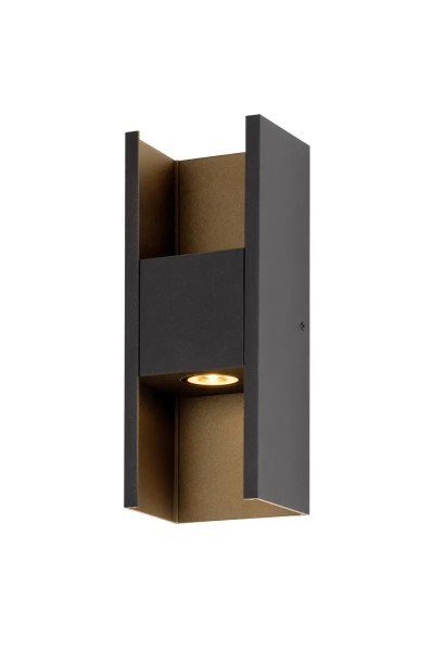 SLV 1010102 Flatt II, LED-Außenwandlampe Up Down, DIM, IP65, 9.5W, 27K, in schwarz