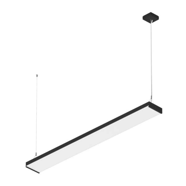 SLV 1011578 Worklight P Line 1500, Büro LED-Hängeleuchte DALI, schwarz, 33-62W, 3/4K, bis 148 lm/W
